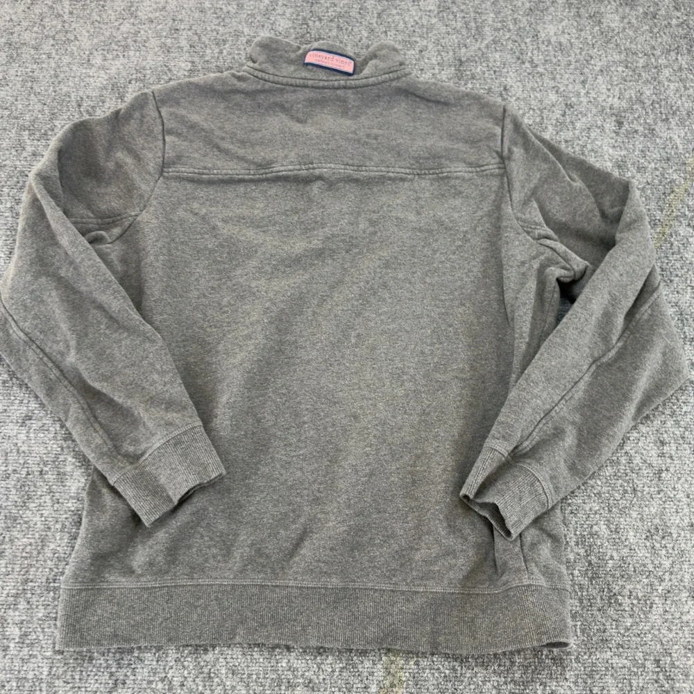 Vineyard Vines Shep Shirt Quarter Zip Pullover Gray Size M